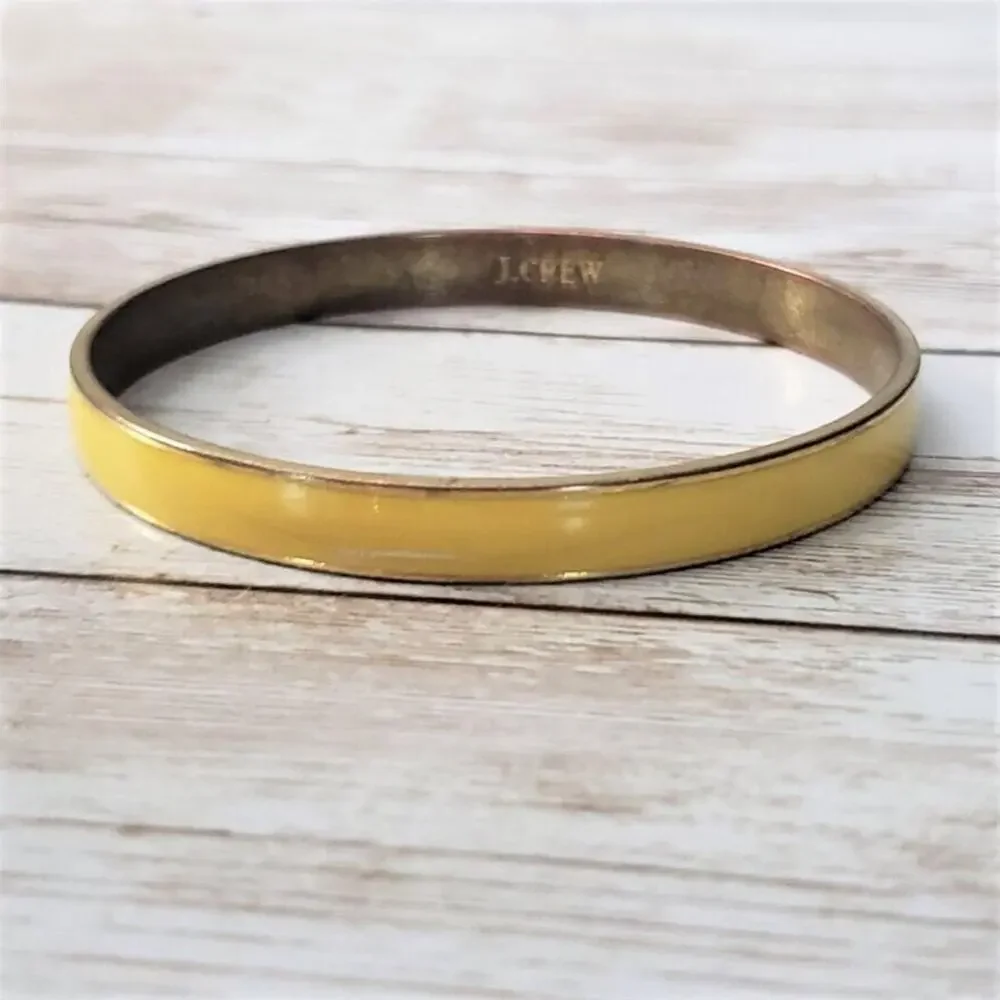 J. Crew Bracelet - Yellow Enamel & Gold Tone Bracelet